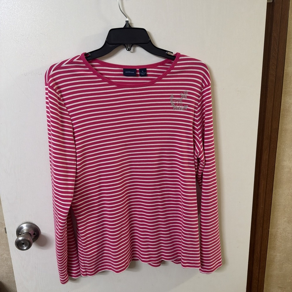 Westbound Women's Long Sleeve Shirt Emblessed Anchor Size XL